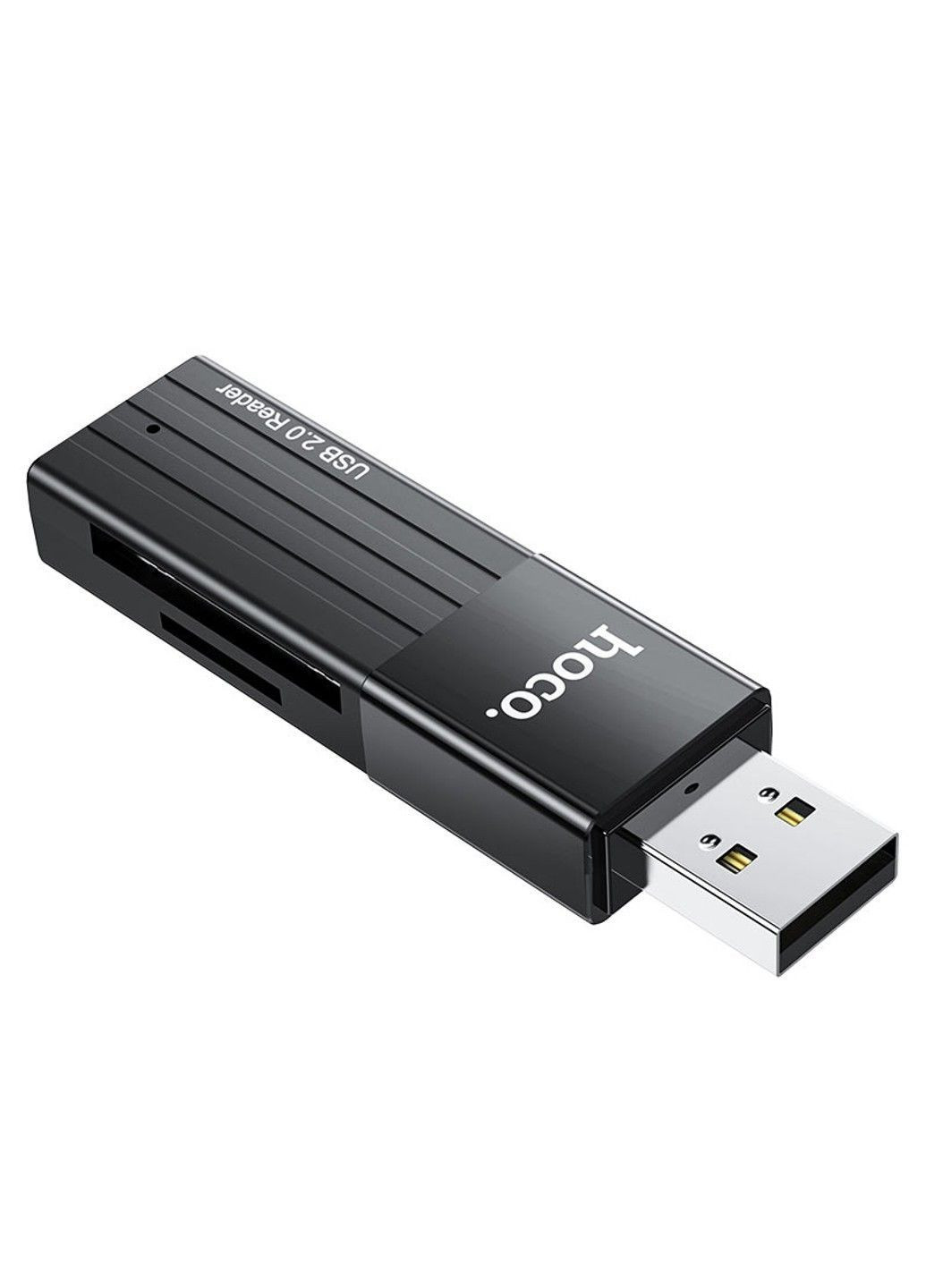 USB-хаб HB20 Mindful 2-in-1card reader(USB2.0) Black Hoco (371362694)