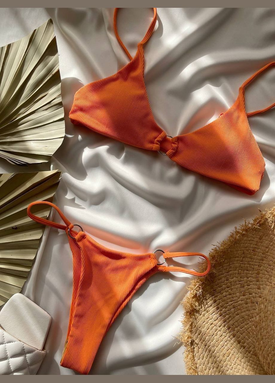 Світло-оранжевий літній жіночий купальник роздільний Vital-Textile 2431/103