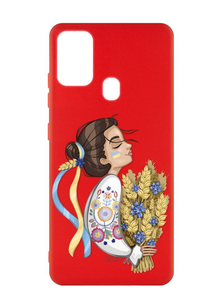 Матовый чехол на Samsung Galaxy M30s/M21:: Украинка с колосками (патриотический принт 172) Creative (360693748)