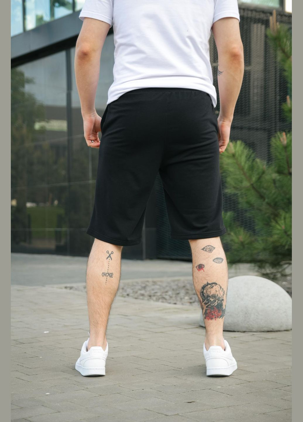 Шорти чоловічі трикотажні базові чорні Intruder (329404767)