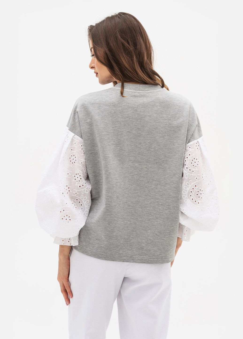 Сірий світшот Lesia однотонний (328456472)