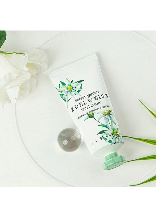 Jigott Крем для рук з екстрактом едельвейсу Secret Garden Edelweiss Hand Cream, 100 мл — Крем, Південна Корея (368893950)