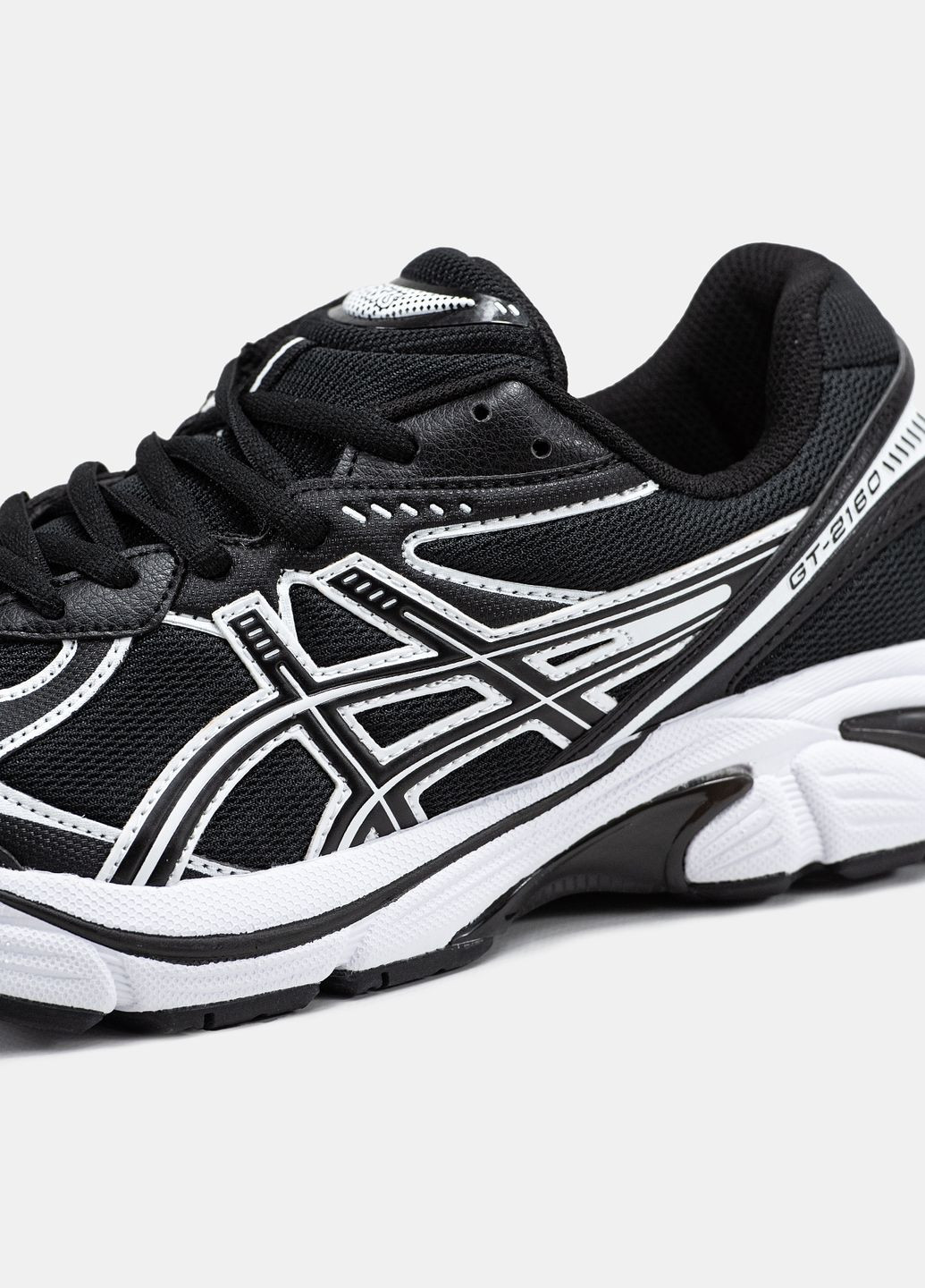 Черно-белые демисезонные кроссовки мужские asics gt-2160 black white | асикс gt-2160 черно-белые No Brand