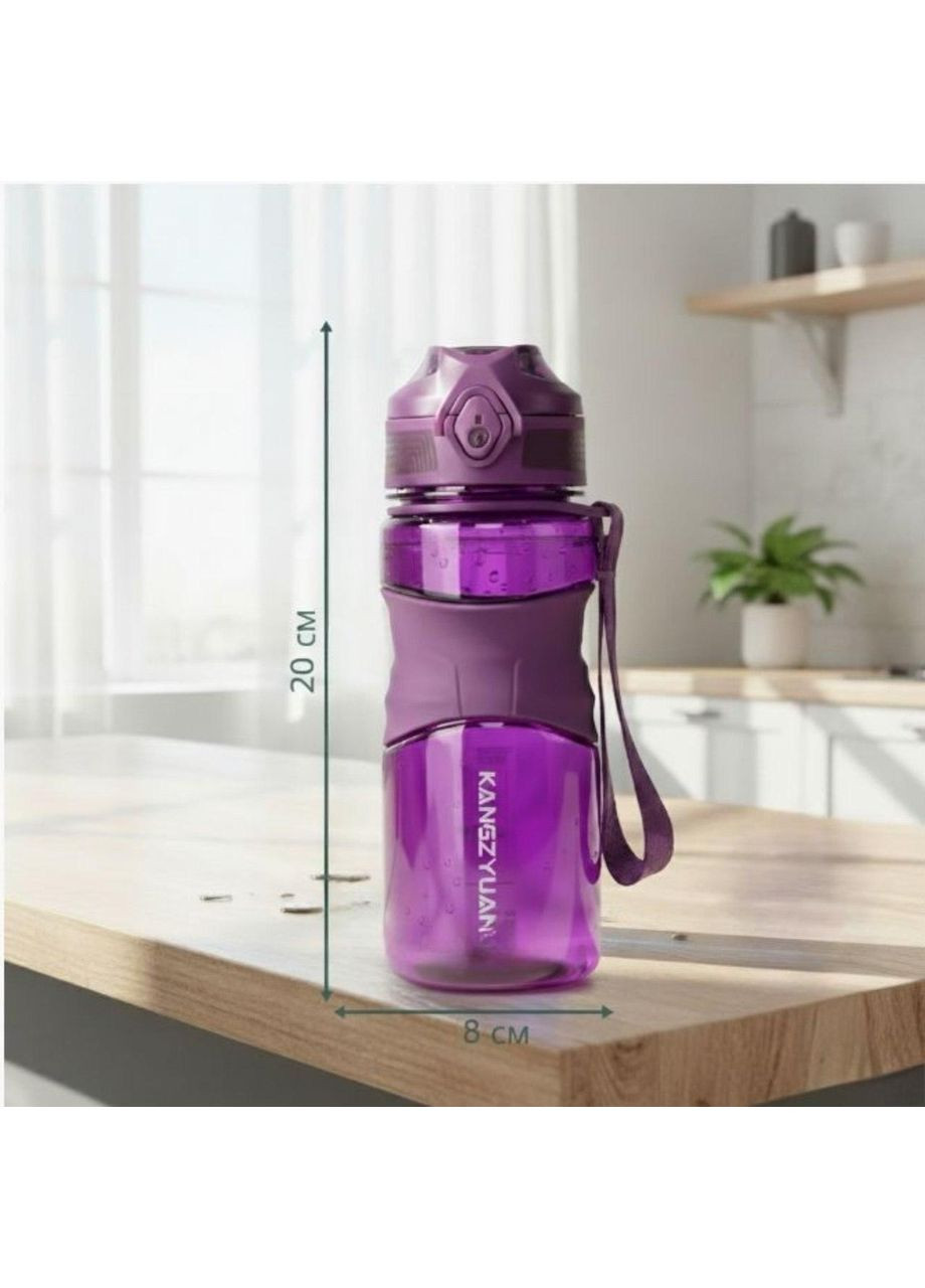 Фиолетовая экологичная тритановая бутылка KANGZYUAN 650 мл с защитой от протечек и стильным дизайном TKK (314709864)