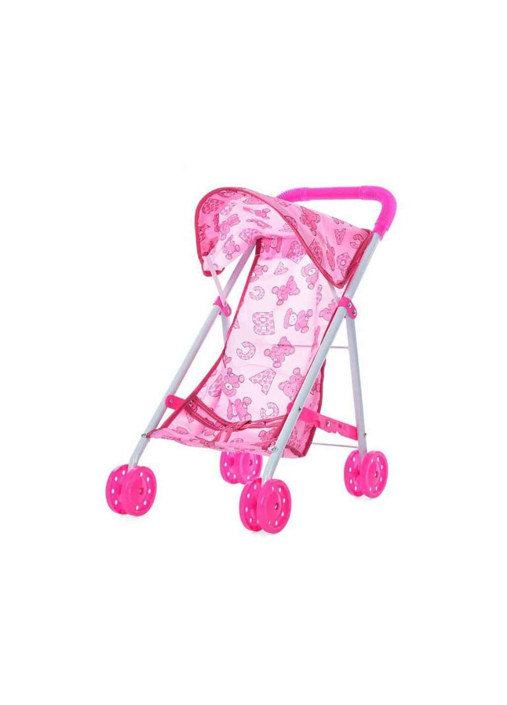 Візок темно-рожевий 6632 H для ляльки, прогулянковий МЕТР ТМ METR Metr+ (364656843)