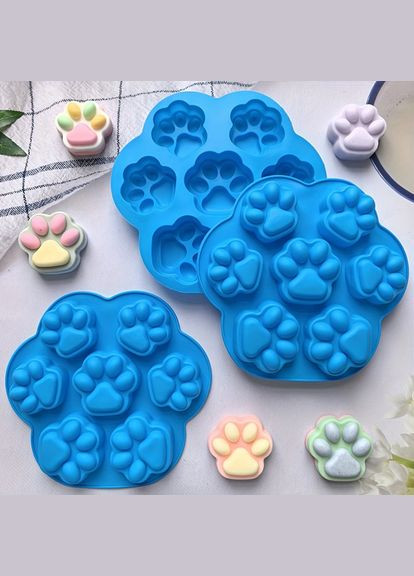 Силіконова форма Лапки для випічки желе цукерок мила свічок SAM-9054 No Brand (337177415)