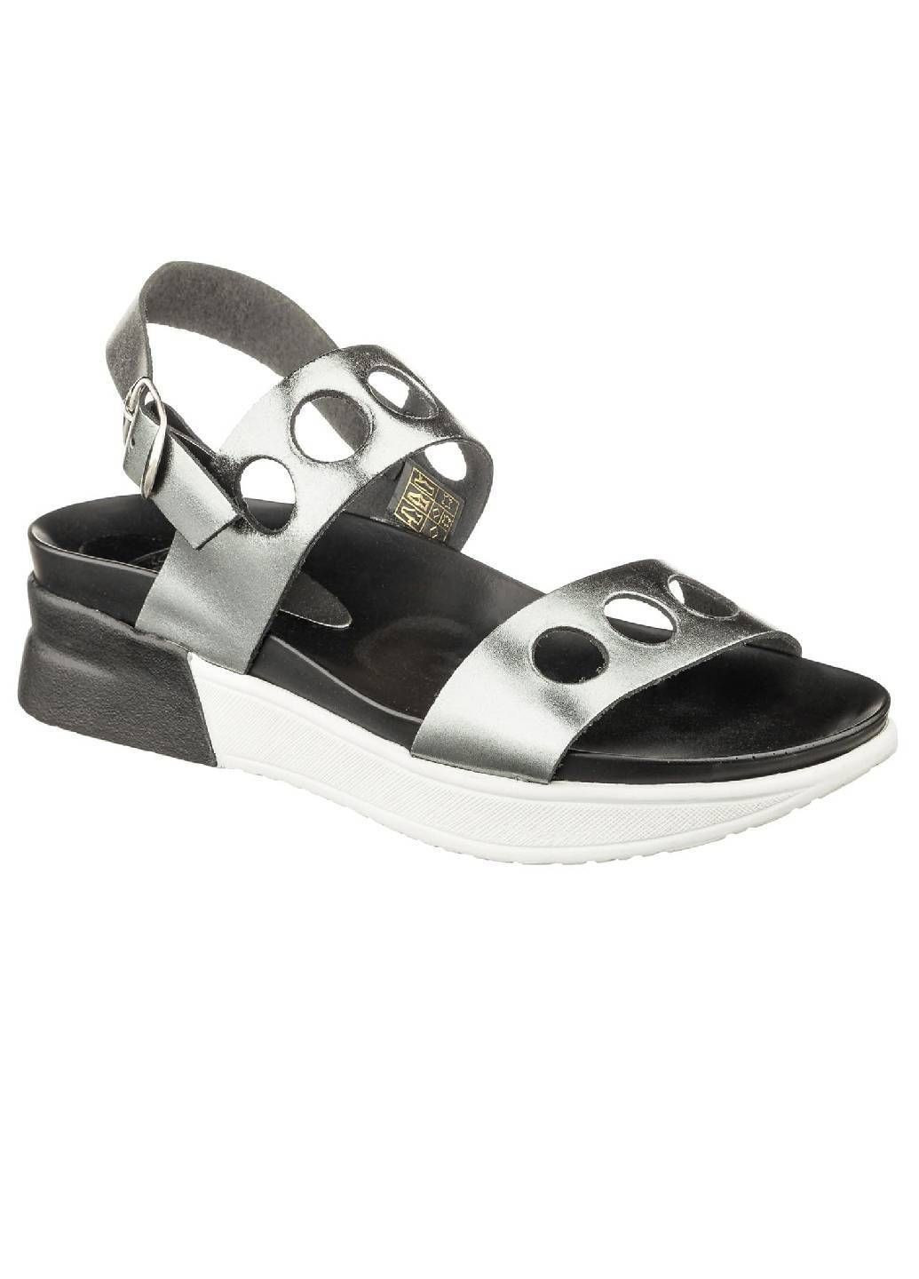 Серебряные босоножки женские Marila