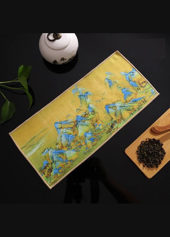 Рушник Сhajin Yakedo для чайної церемонії 30 на 16 см. (R-300569-VS) No Brand комбінований