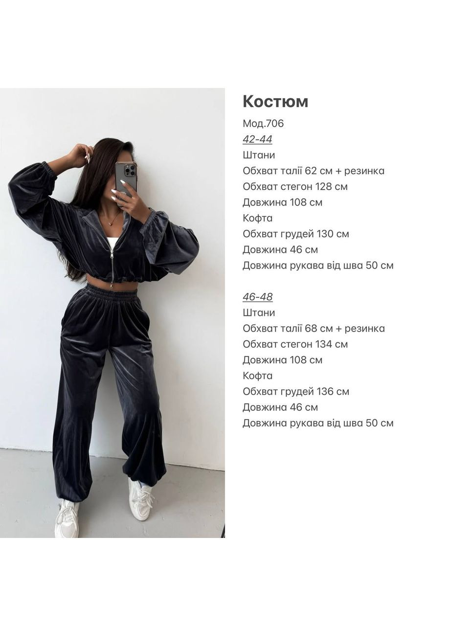 Жіночий велюровий костюм Osoblyva (361400435)