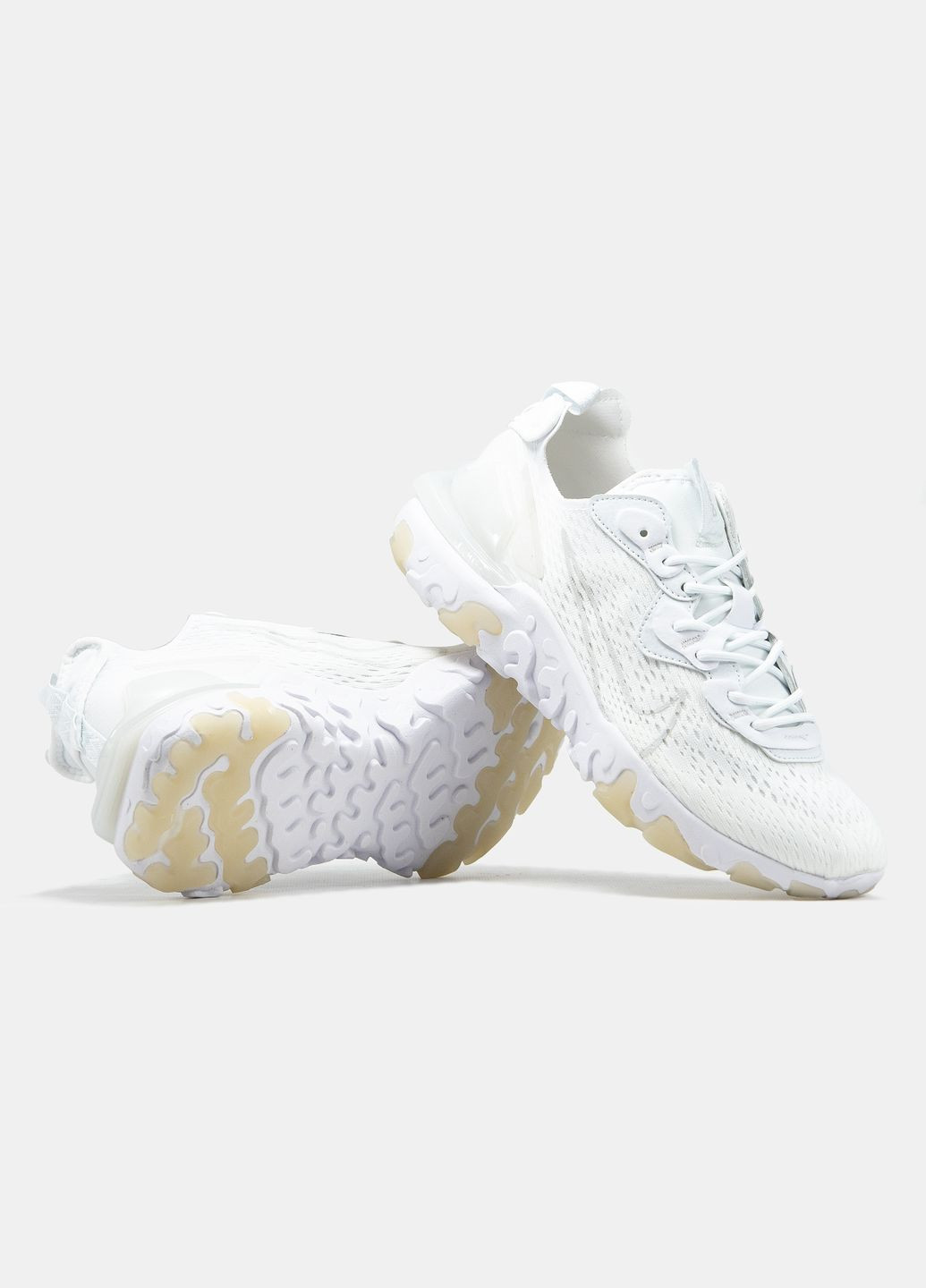 Белые демисезонные кроссовки мужские nike react vision white | найк реакт визион белые No Brand