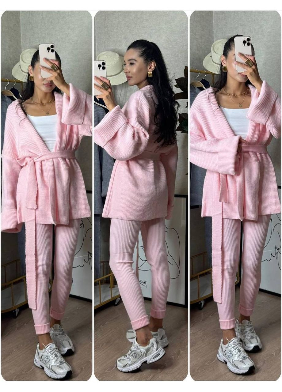 Жіночий костюм із в’язаної ангори(кардіган+легінси+пояс) Україна (360545105)