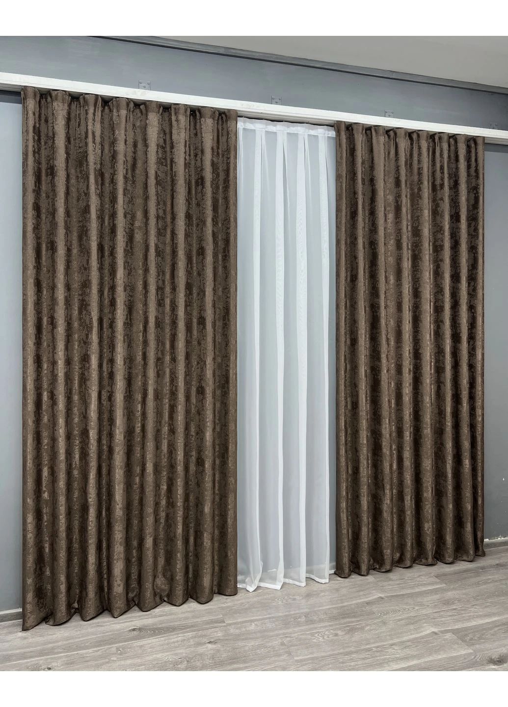 Комплект готовых штор Жаккард Sultan XO № 1557ш 150х270 см 2 шт (33-0412) VR-Textil (306632867)