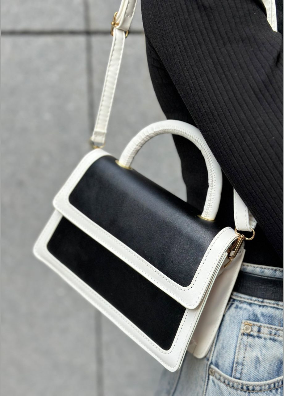 Жіноча чорна сумка 3813 крос-боді No Brand (306709478)