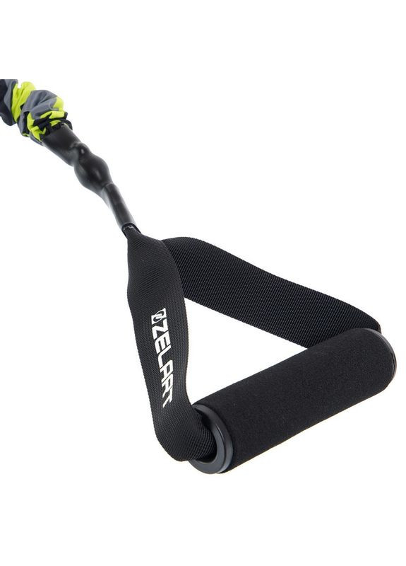 Эспандер трубчатый с ручками в защитном рукаве 45LB (латекс, нейлон, погрузка 20,5 кг ) (FI-7834-45_Желтый) Zelart (354703027)