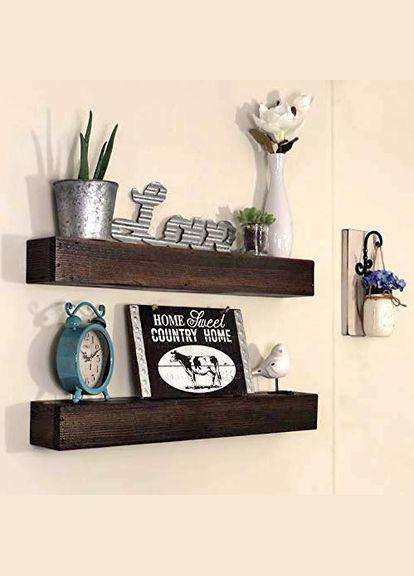 Настенная полка из дерева Флетайрон 100 мокко (НСП-0023210) No Brand (328081140)