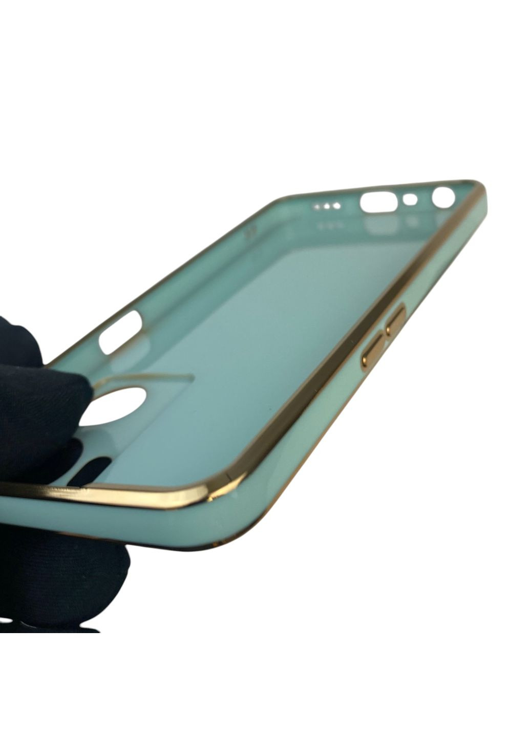 Чохол для A77s (4G) з кільцем-підставкою із золотою окантовкою на оппо а77с бірюзовий gs1 Oppo (366231276)