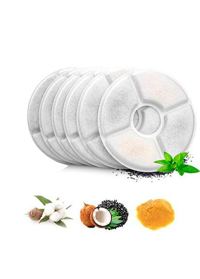 Сменные фильтры для поилок-фонтанов 12.6 см 6 шт (0093/6pcs) No Brand (352720248)
