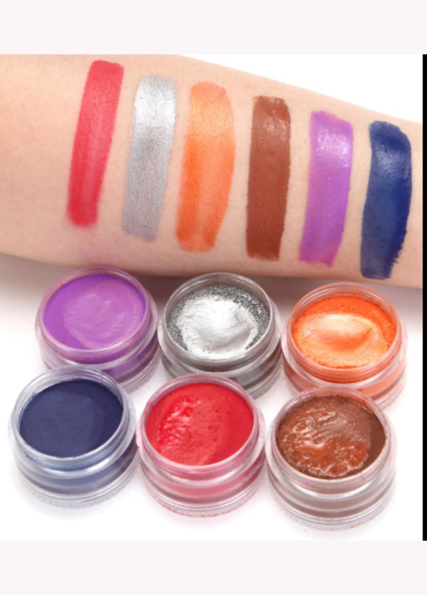 Аквагрим перламутровий 6 шт 10 грамів баночка Papa Kiss (302242780)