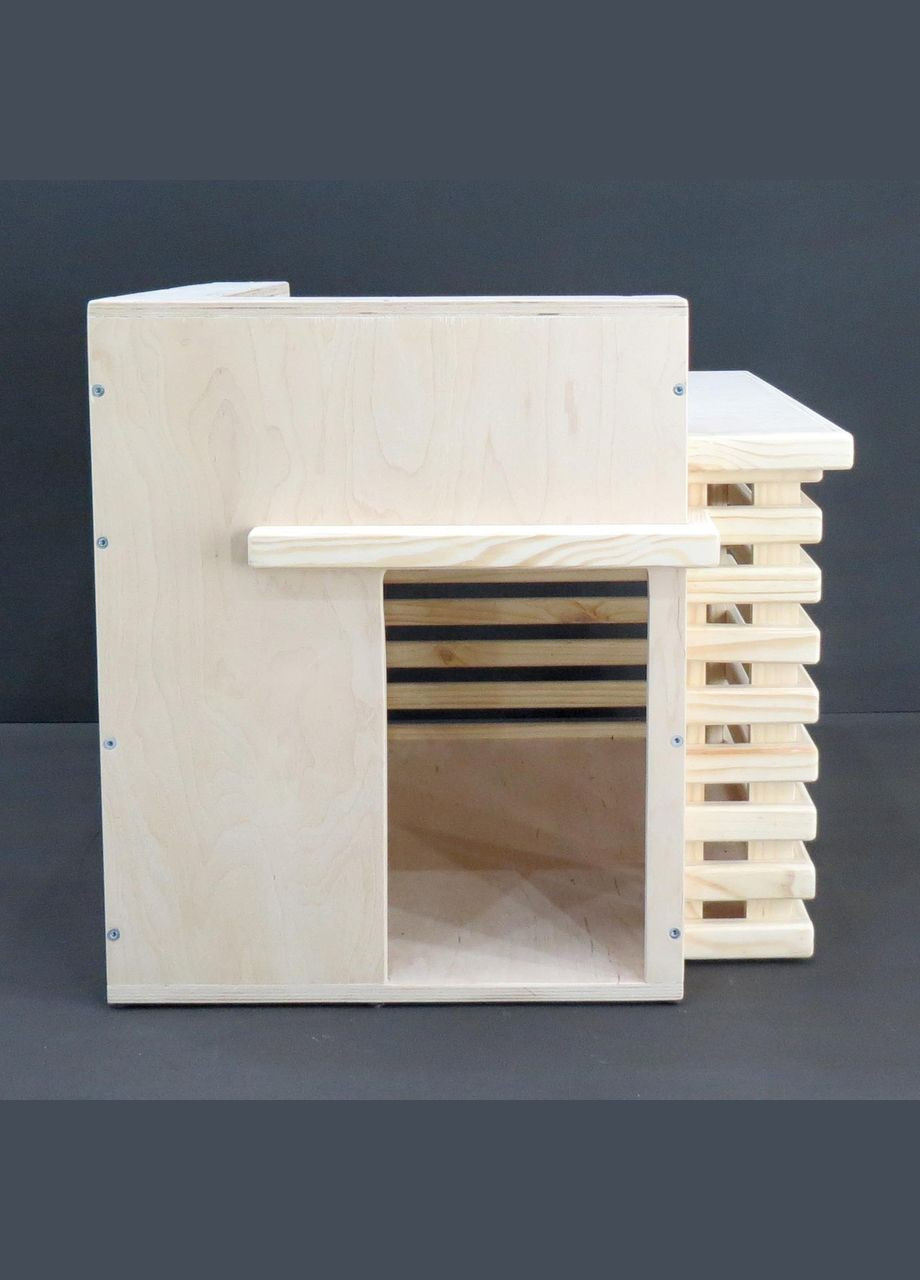 Будиночок для кішки з дерева Шварц бланже (ДДК-002001) No Brand (328453093)