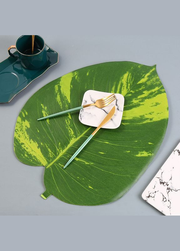 Серветка сервірувальна Листок 4 7861 зелена No Brand (364494129)