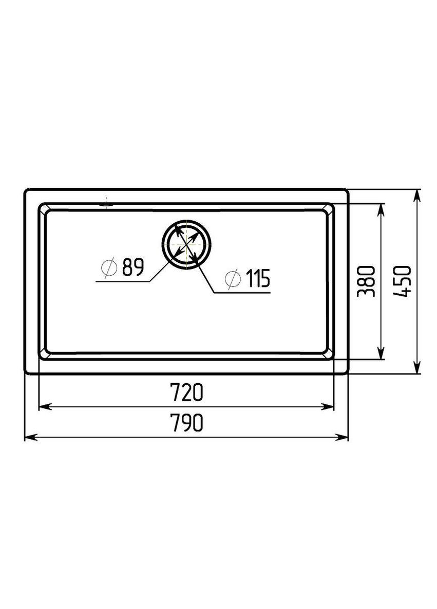 Гранітна мийка для кухні 7945 Paruana матовий Титан Platinum (342071944)