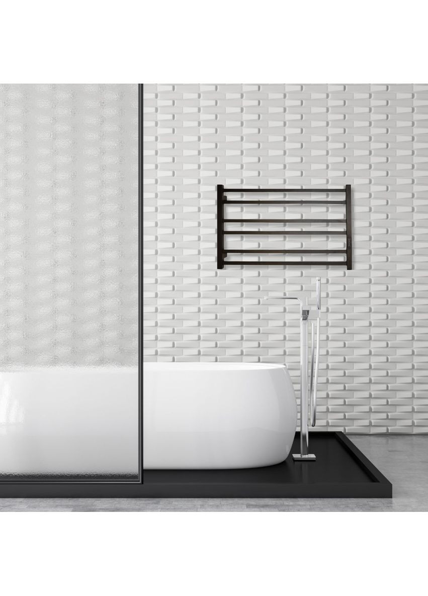 Рушникосушарка електрична з контроллером Чорний мат 490*790 Carino MICHELE (367604585)