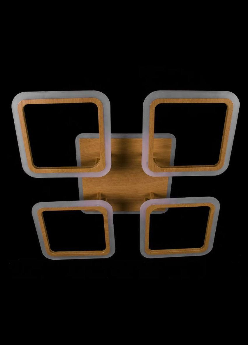 Потолочная люстра Led P5YH065/4/WOOD коричневая с пультом Прометей 062022 (316464164)