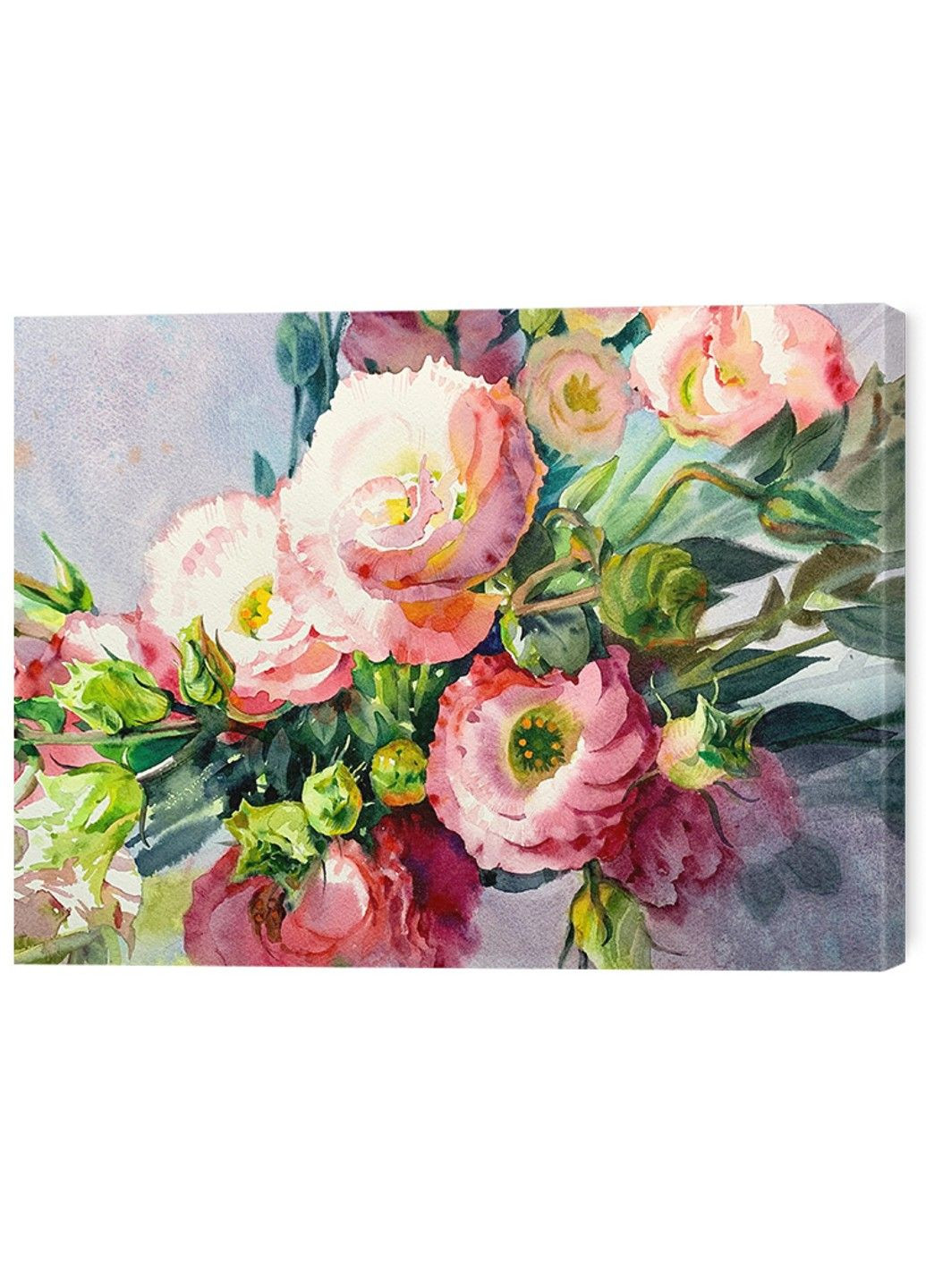 Картина квіти на полотні «Еустоми» No Brand (324106760)