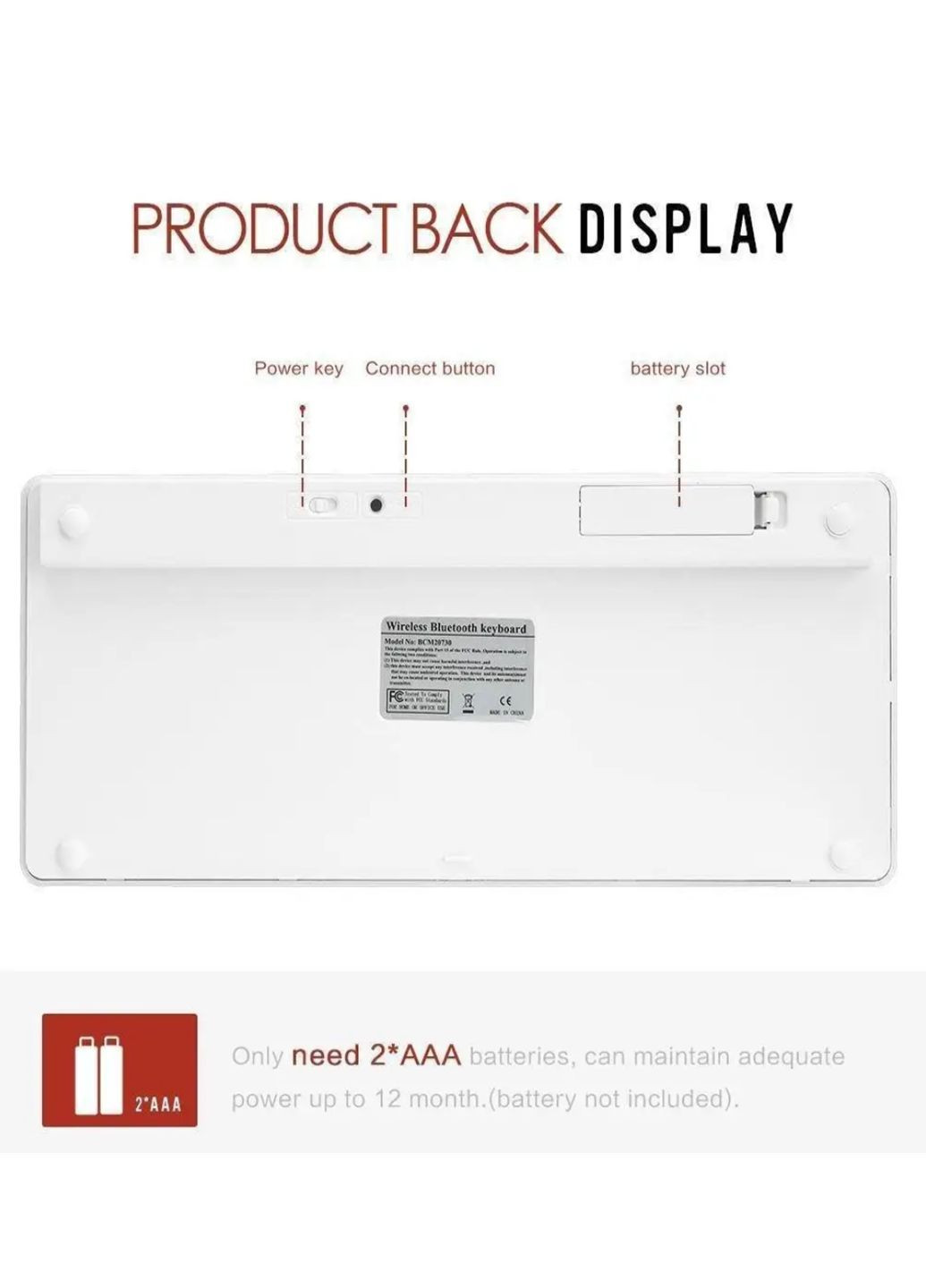 Бездротова клавіатура Bluetooth мембранна Keyboard X5 ART-3710 клавіатура для пк і для смартфона android VTech (322031946)