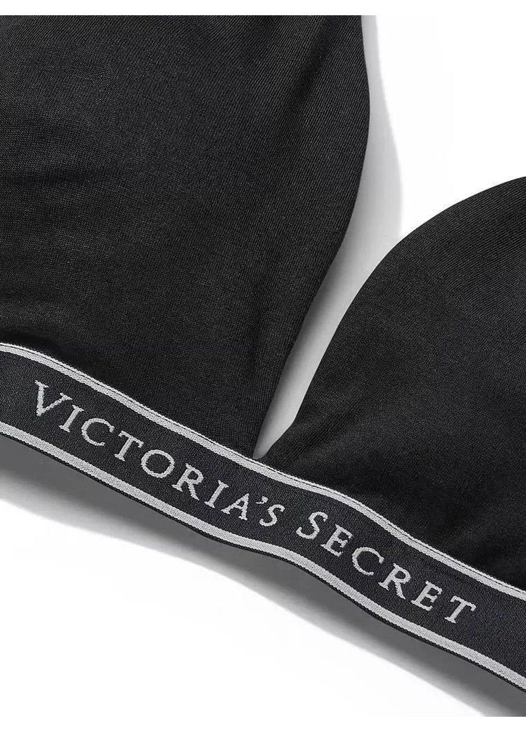 Чёрный бралет cotton wireless lounge bra черный Victoria's Secret