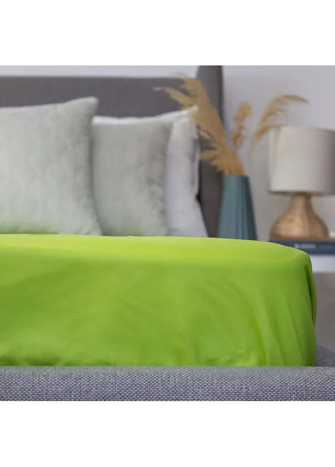 Простынь с резинкой 180*200 см Ранфорс гипоаллергенная Зеленая (27760180200) ТЕП (365851681)