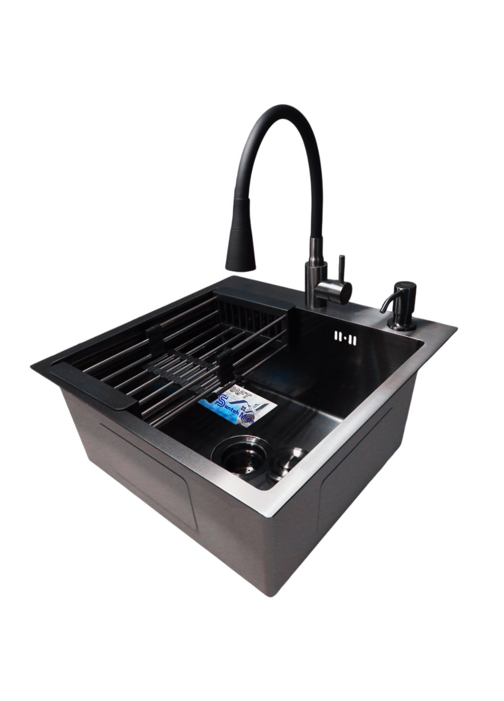 Кухонная мойка 4-в-1 (комплект) Handmade PVD черная HS 5050 (3.0/1.0 мм) Kraft (347324546)