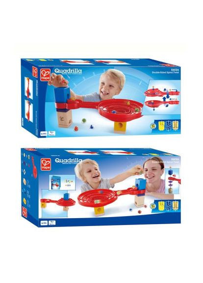 Конструктор Набор для лабиринта конструктора Quadrilla Двухсторонняя спираль (E6026) Hape Набір для лабіринту конструктора Quadrilla Двостор (368471452)