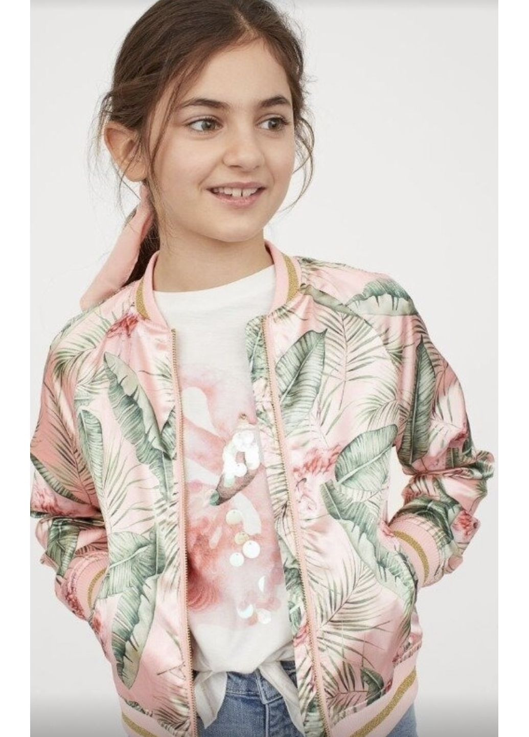 Рожева демісезонна вітровка H&M