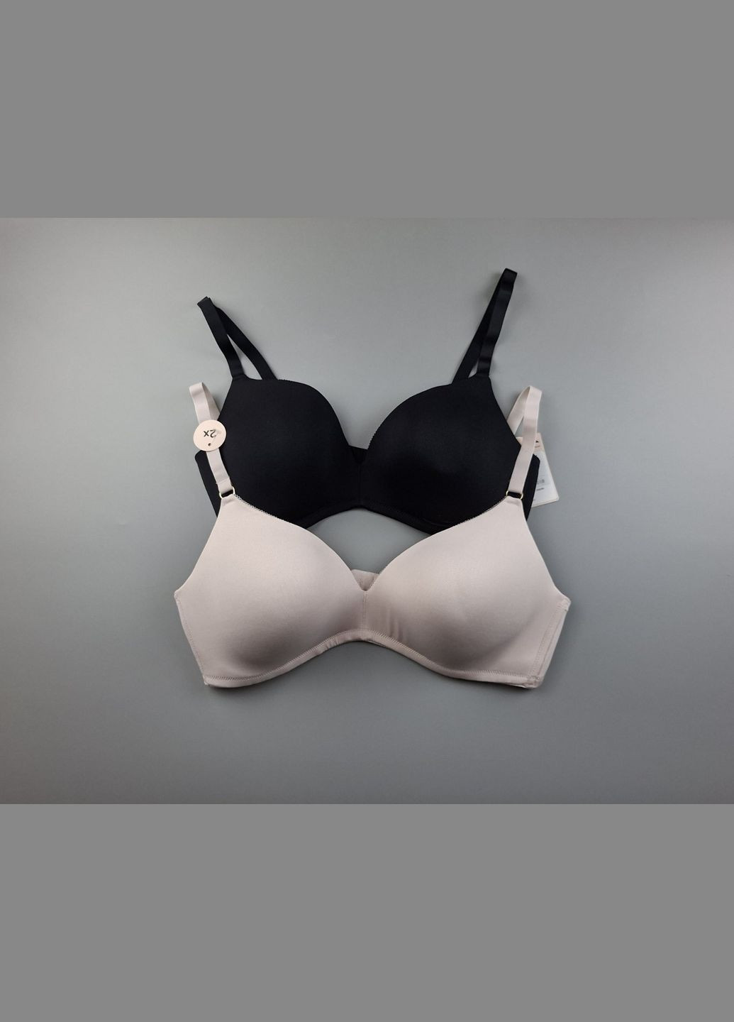 Чорний комплект із 2х бюстгальтерів C&A без кісточок поліамід, еластан