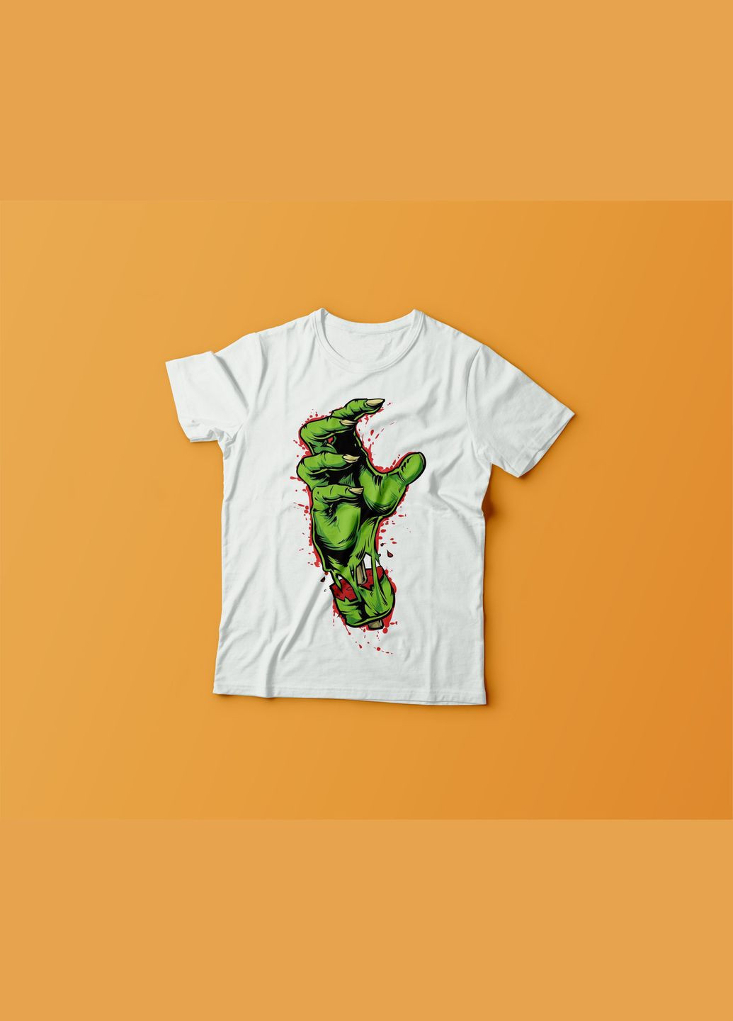 Белая демисезонная футболка youstyle zombie 0186 Gildan