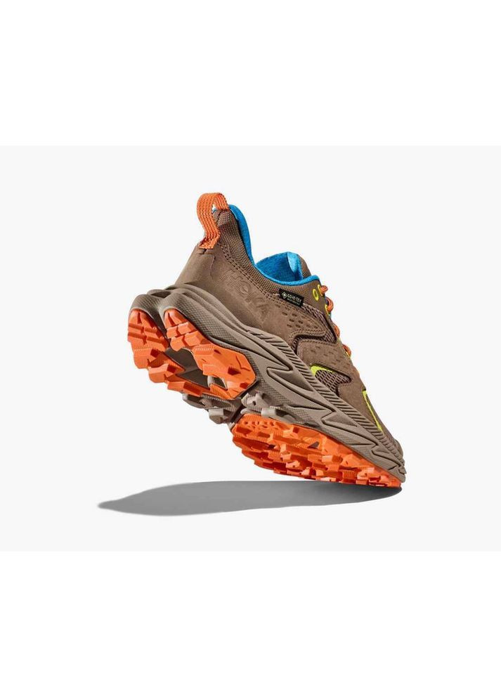 Женские трекинговые кроссовки мембране туристические коричневого цвета HOKA Anacapa 2 Low Gore-tex коричневые демисезоны (364488527)