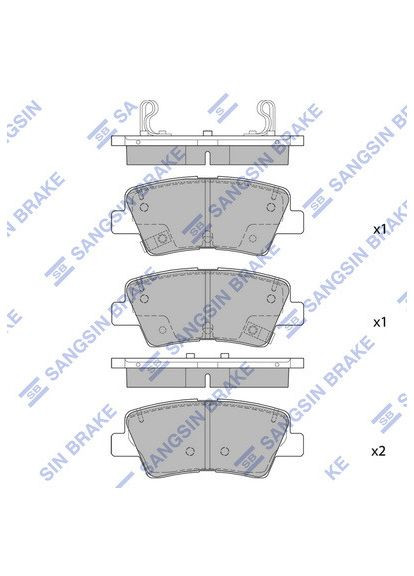 Колодки тормозные дисковые ЗАДН KIA SPORTAGE IV (QL, QLE) 1.6 2015.01- HQ SP1846 HI-Q (362607056)