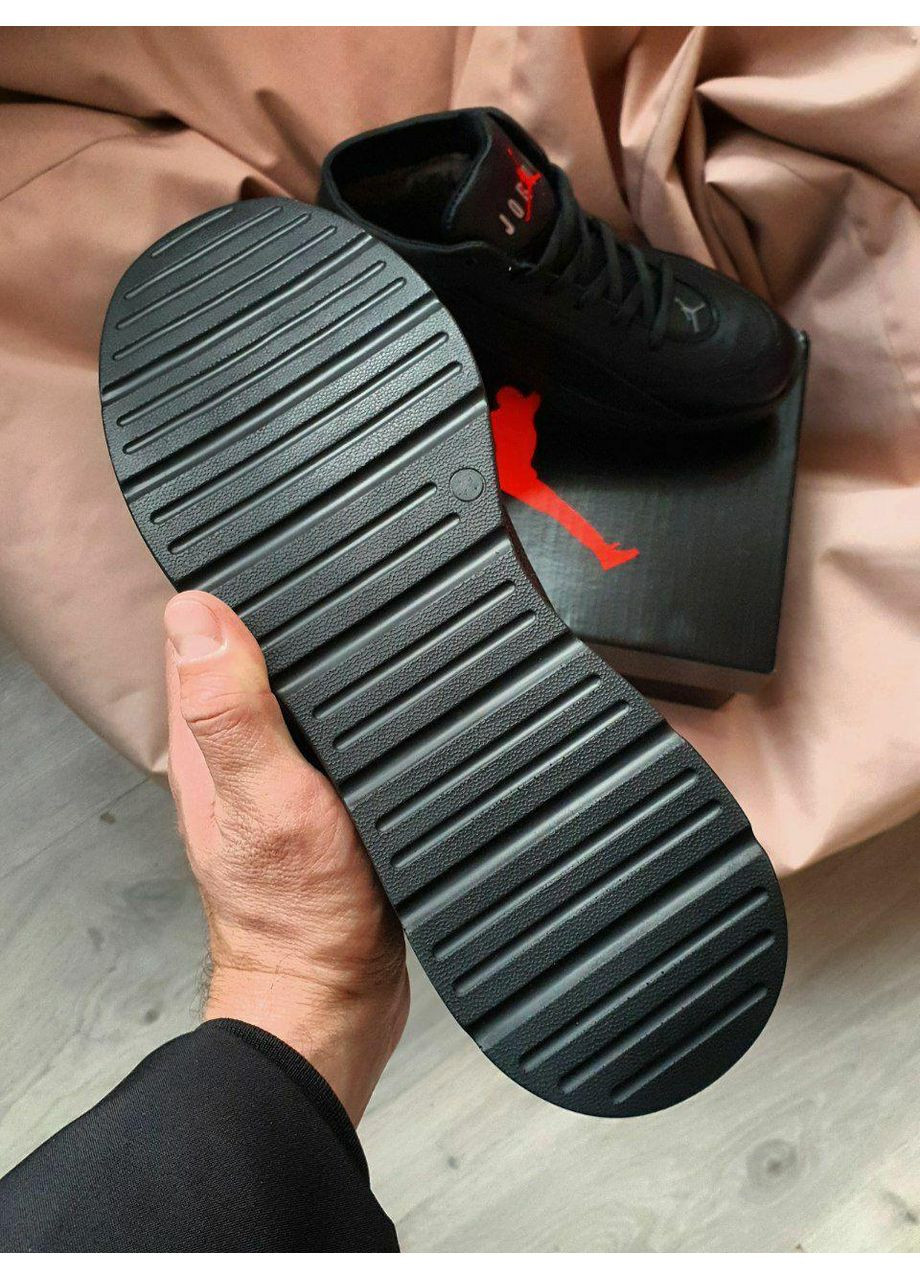 КРОСІВКИ ЖІНОЧІ NIKE JORDAN BOOTS WINTER LEATHER НАЙК АІР ДЖОРДАН No Brand чорні зими (368862054)