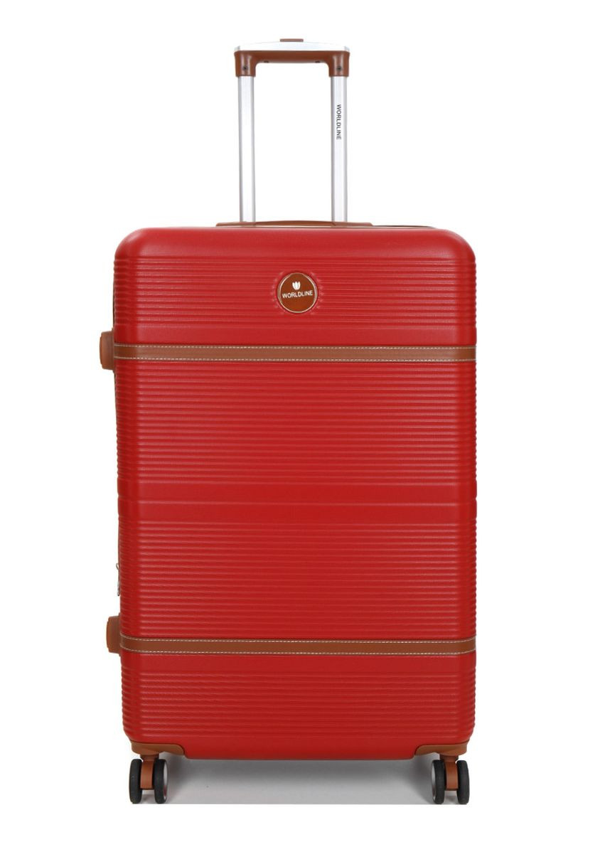 Валіза велика L ABS-пластик Worldline 629 76×52×30см 110л Червона AIRTEX (297644111)