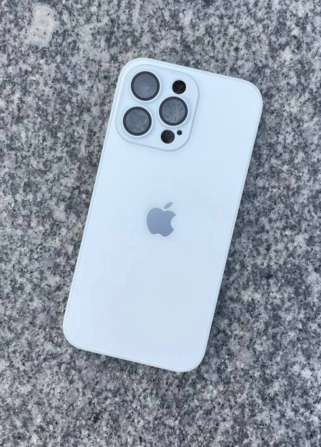 Чехол стеклянный для iPhone 13 Pro белый White No Brand (282676421)