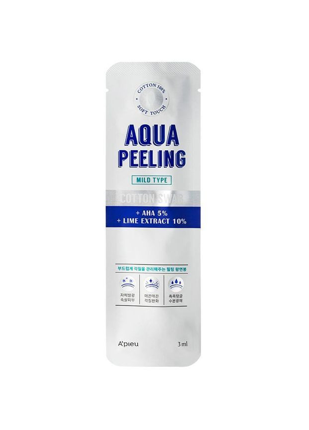 Пилинг-палочка Aqua Peeling Cotton Swab Mild, 3 мл A'pieu 8806185740173 (366529174)