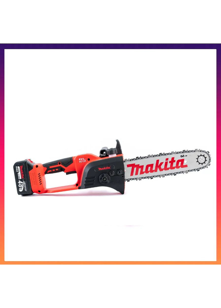 Безщіткова Акумуляторна пила DUC130Z RED (48V 6 Ah) Шина 30См Автозмащування АКБ пила Макіта ГАРАНТІЯ Makita (368682241)