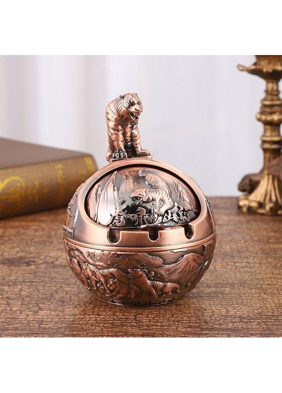 Металева попільничка рік Тигра (Колір Бронза) No Brand (314813413)