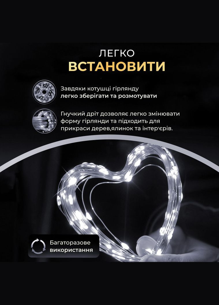 Гірлянда роса на пульті 100 метрів на 1000 led світлодіодів крапля на зеленому дроті біла Garlando 1000L100MGW (306734116)