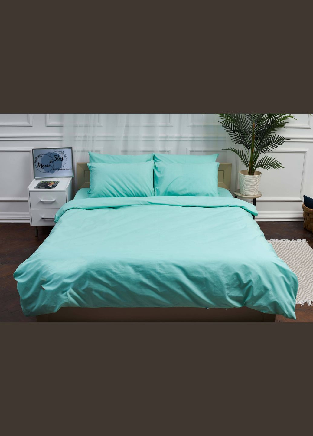 Комплект постельного белья полуторный евро 160х220 наволочки 4х50х70 Бязь Gold Люкс (MS-820001205) Moon&Star Mind (285716905)