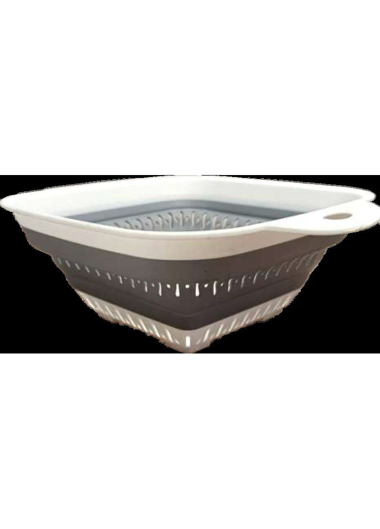 Квадратный силиконовый телескопический дуршлаг 22 * 27,5 * 9,5 см No Brand (315632904)