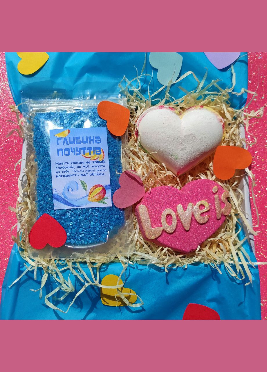 Подарунковий набір "Пінні зізнання" з бомбочками та шиммер-сіллю, подарунок для дівчини, коханої, дружини, подруги No Brand (340461975)