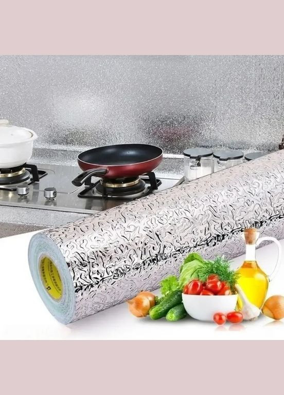 Самоклеющаяся фольга для защиты стен и поверхности на кухне 3х60 см 5 м No Brand (289361825)
