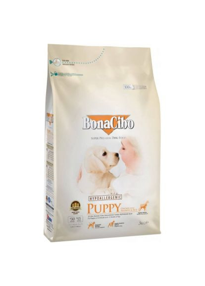 Сухой корм для собак Puppy Chicken&Rice with Anchovy 3 кг (BC406106) BonaCibo Puppy ChickenRice with Anchovy 3 кг (371575043)